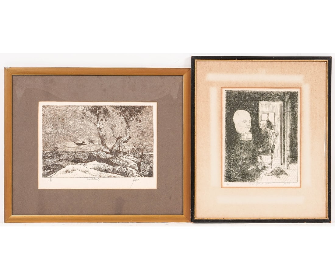TWO PETER PAONE ETCHINGS (1 of 7)