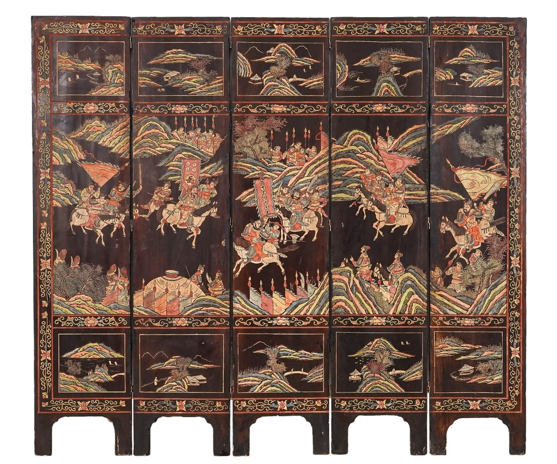 ASIAN LACQUERED DRESSING SCREEN (1 of 14)