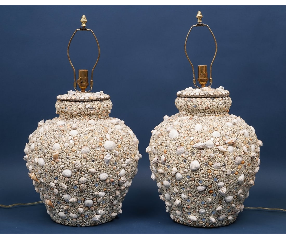 PAIR SEASHELL LAMPS (1 of 7)