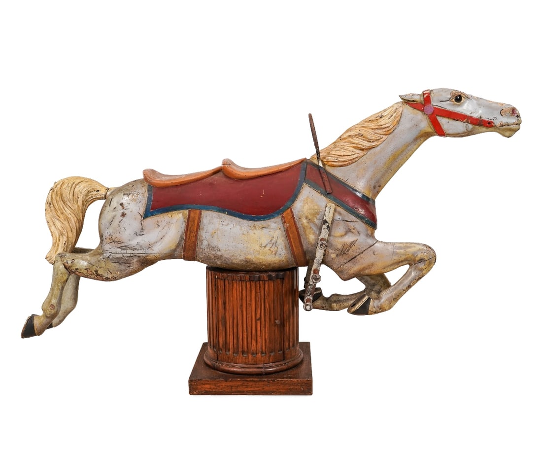 RARE DOUBLE SADDLE CAROUSEL HORSE (1 of 11)
