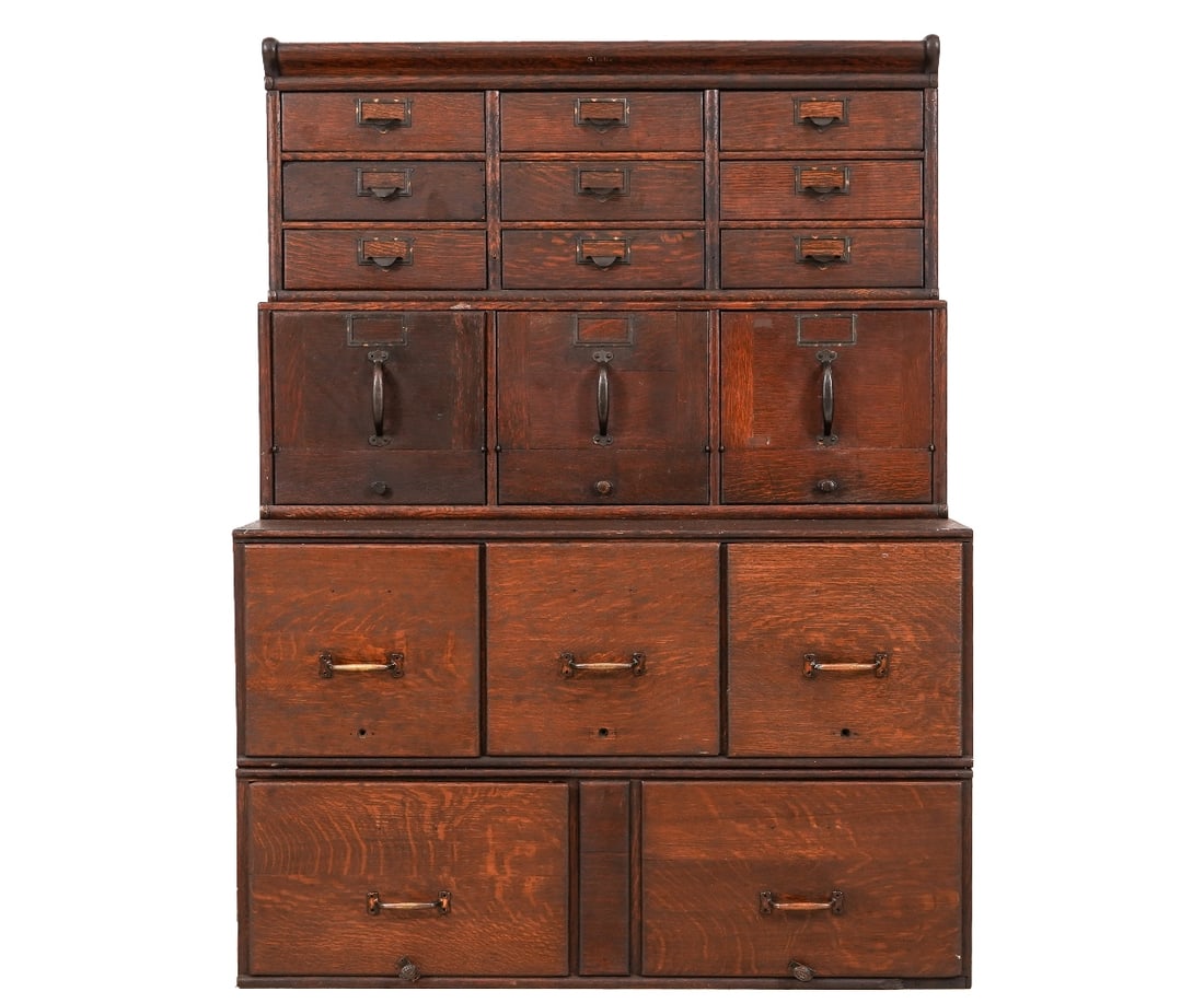 GLOBE STACKING FILE CABINET (1 of 8)