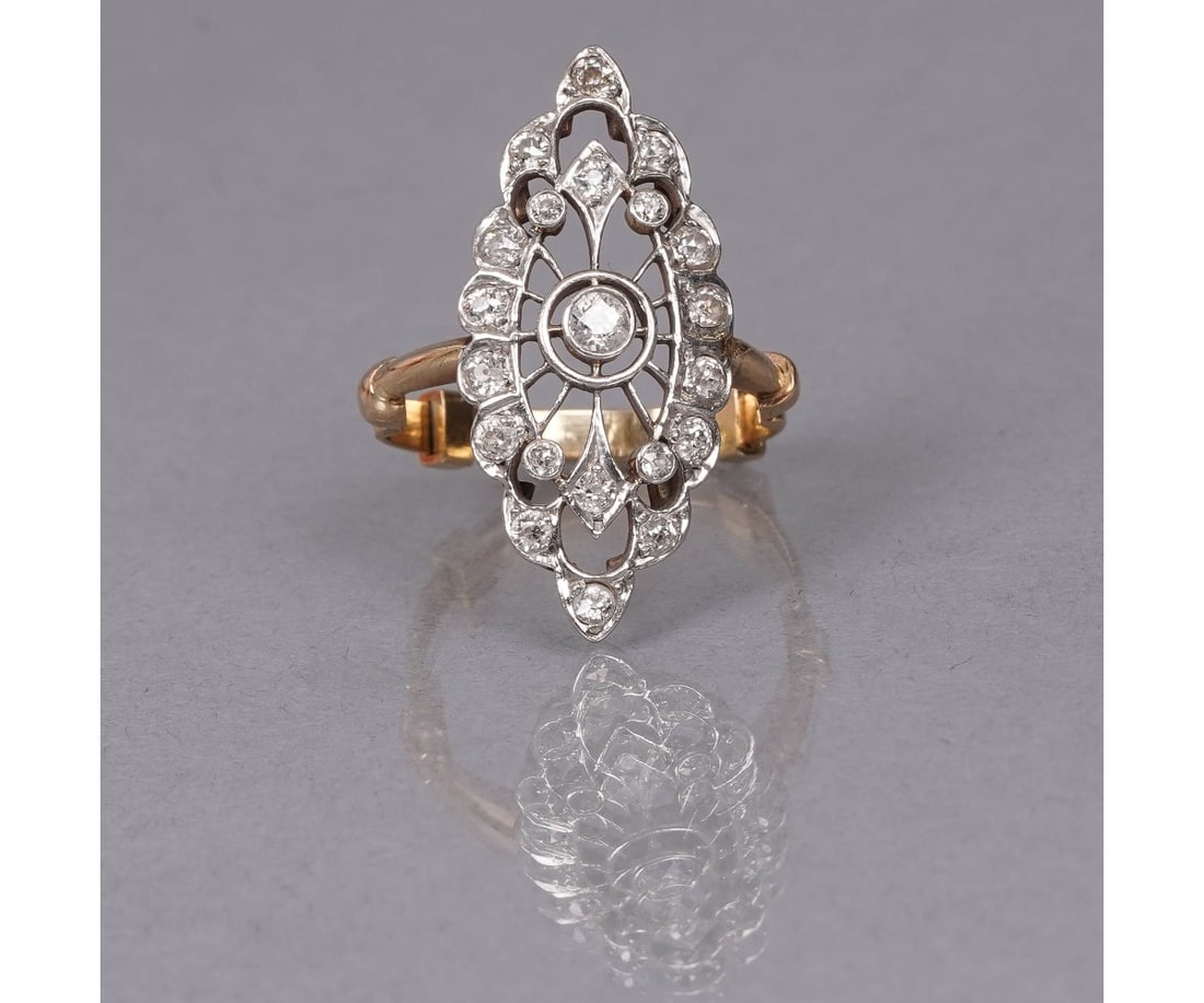 ANTIQUE DIAMOND COCKTAIL RING (1 of 4)