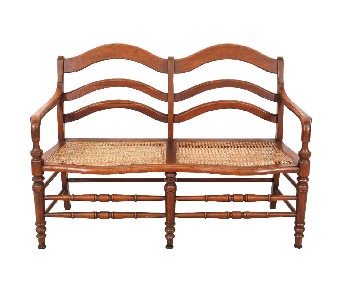 CANED OPEN ARM SETTEE (1 of 7)