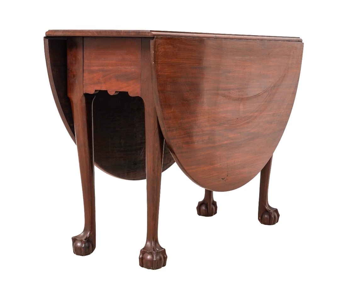 ENGLISH CHIPPENDATE DROP-LEAF TABLE (1 of 5)