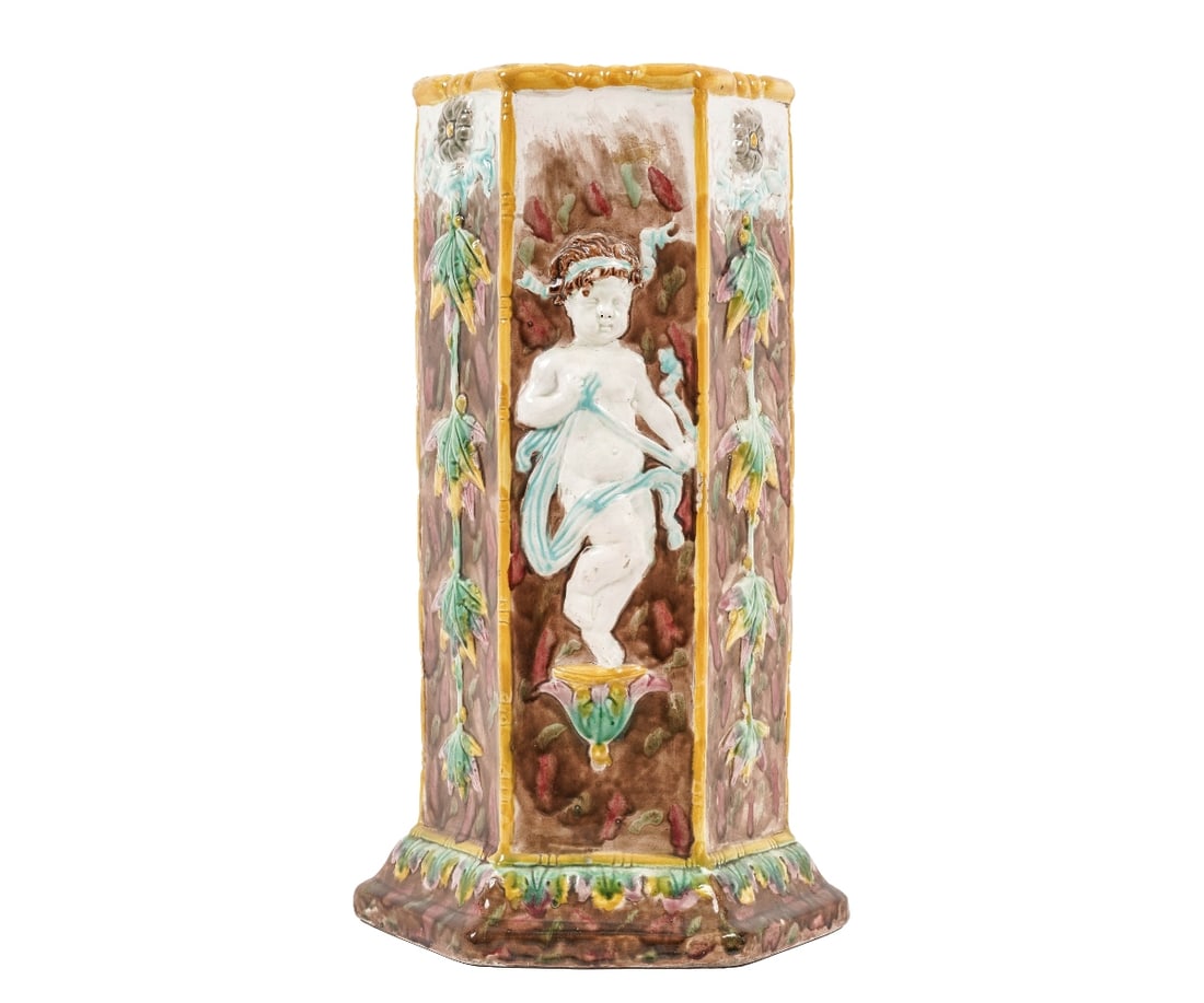 ENGLISH MAJOLICA UMBRELLA STAND (1 of 6)