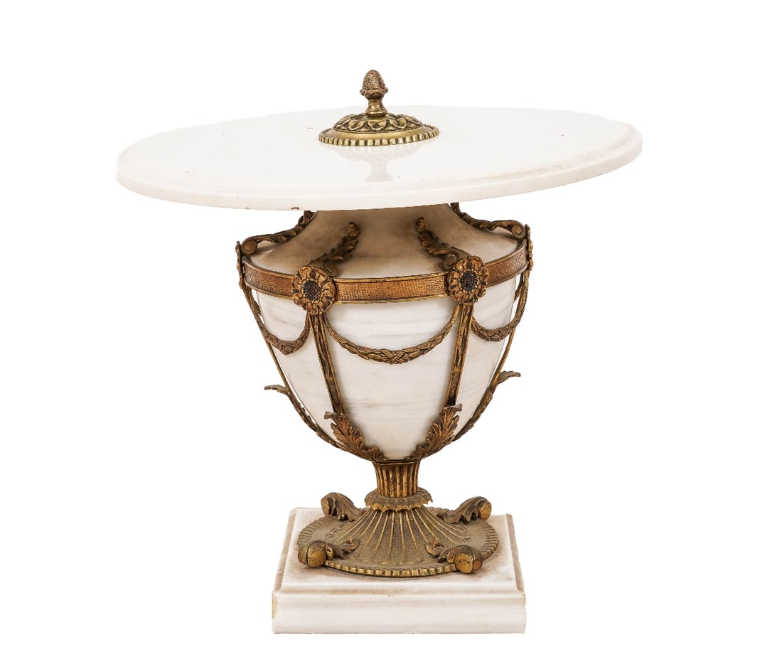 FRENCH STYLE WHITE MARBLE TABLE (1 of 7)