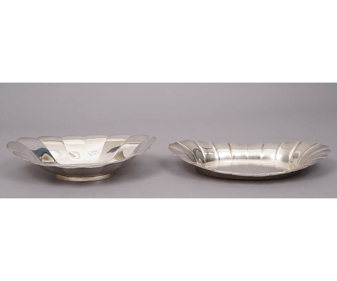 TWO STERLING BREAD TRAYS (1 of 6)