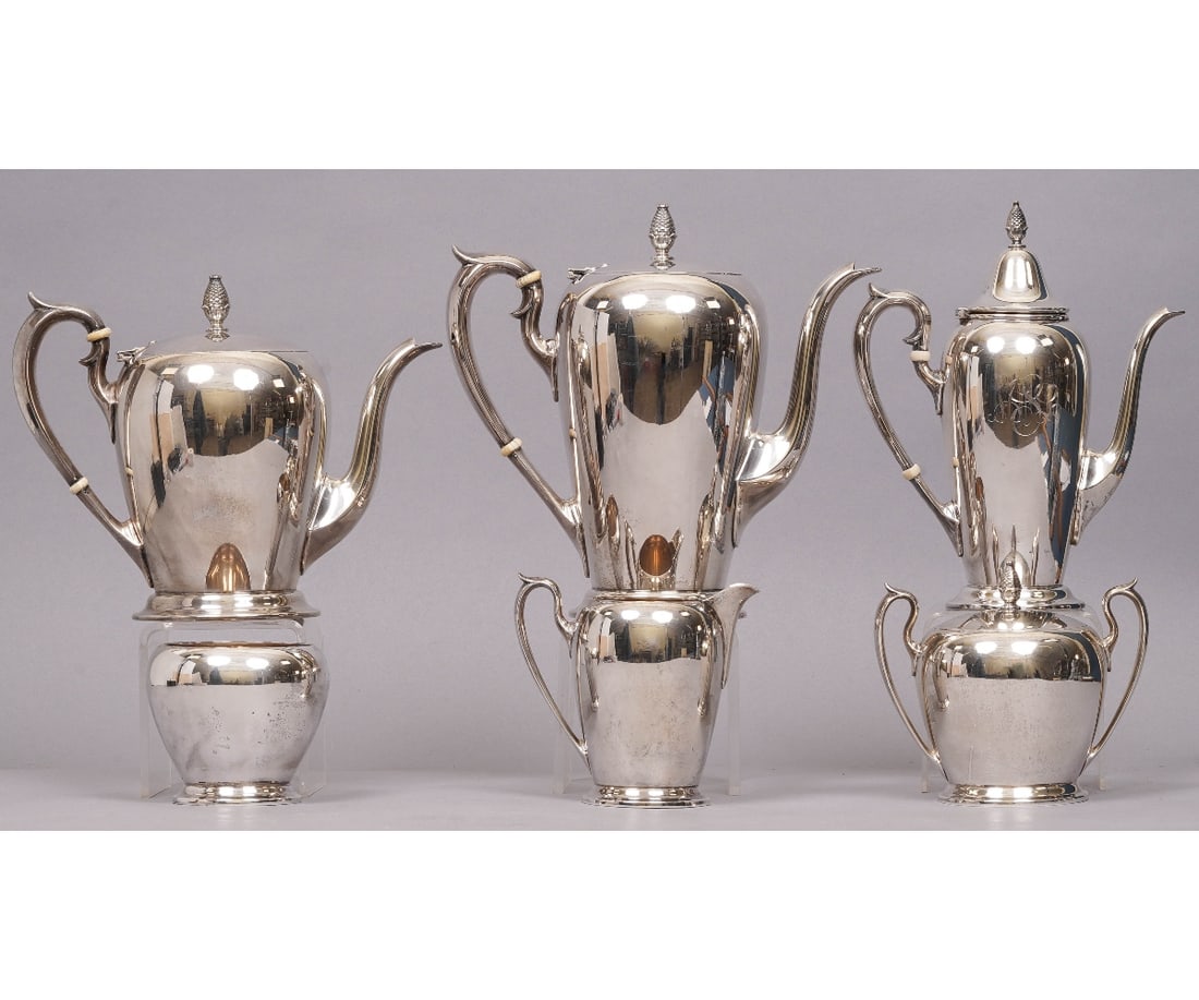 STERLING SILVER TEA SERVICE (1 of 9)