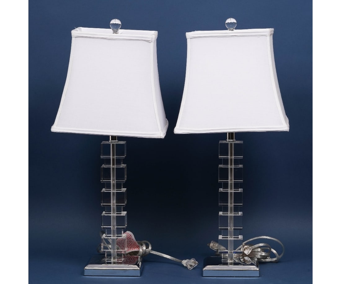 PAIR MID-CENTURY MODERN LAMPS (1 of 7)
