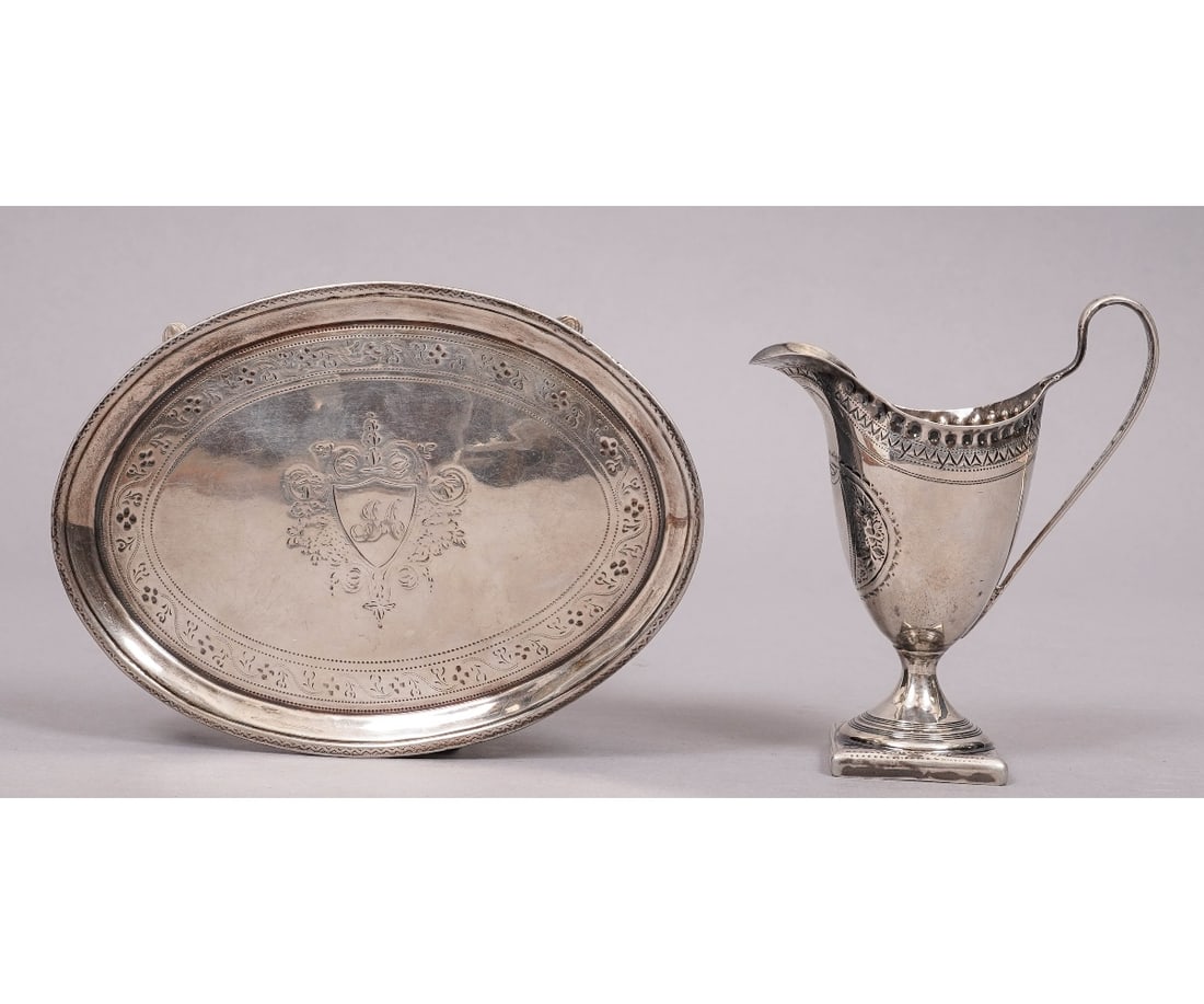 GEORGIAN SILVER CARD TRAY (1 of 7)