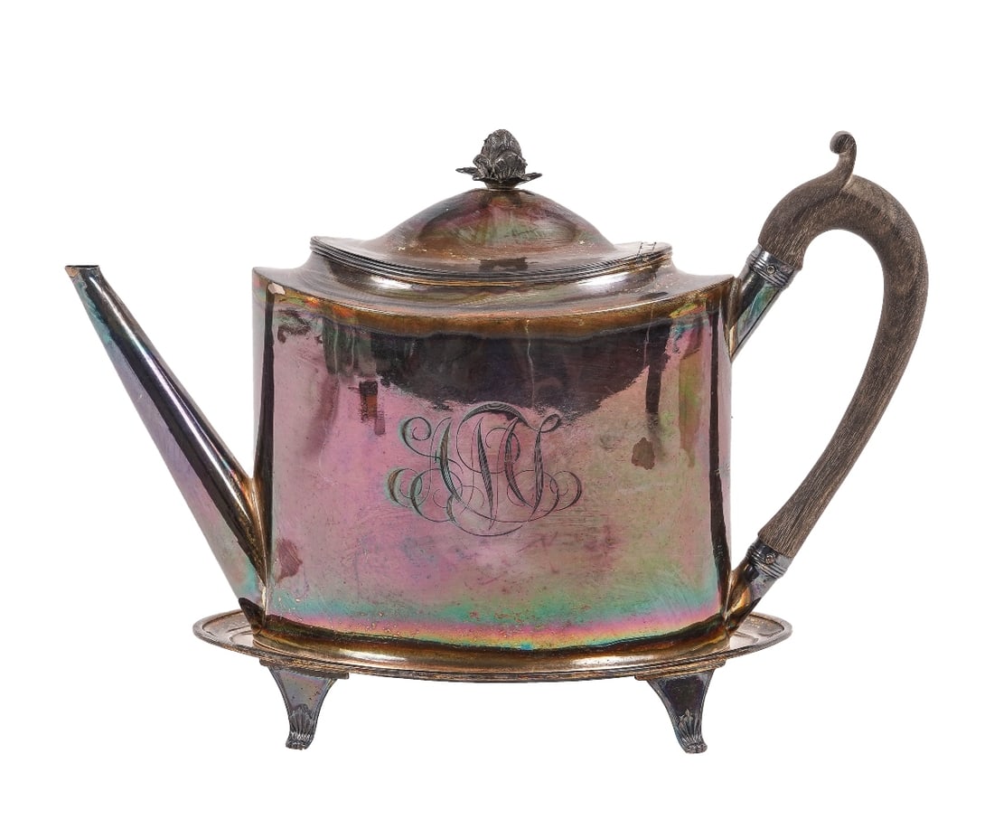 GEORGE III SILVER TEAPOT (1 of 7)