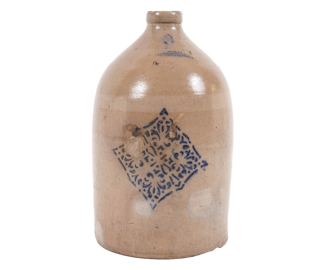 H. COWDEN THREE GALLON STONEWARE JUG (1 of 11)