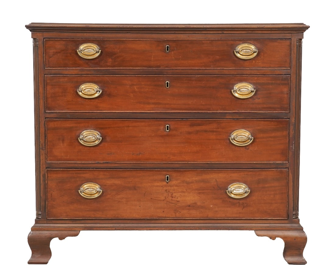 CHIPPENDALE CHEST OF DRAWERS (1 of 8)