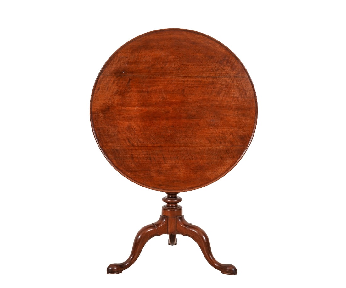 PENNSYLVANIA WALNUT DISH TOP TEA TABLE (1 of 8)