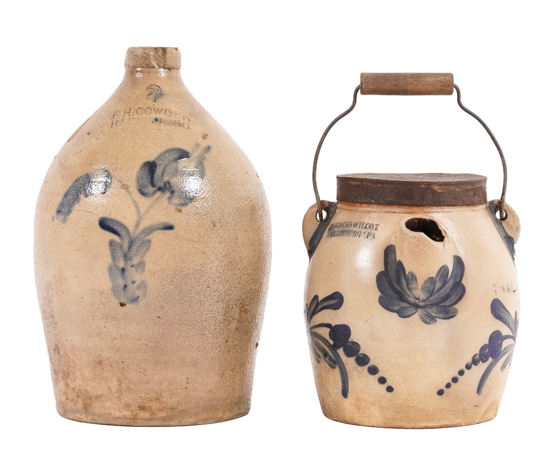 F.W. COWDEN STONEWARE JUG (1 of 10)