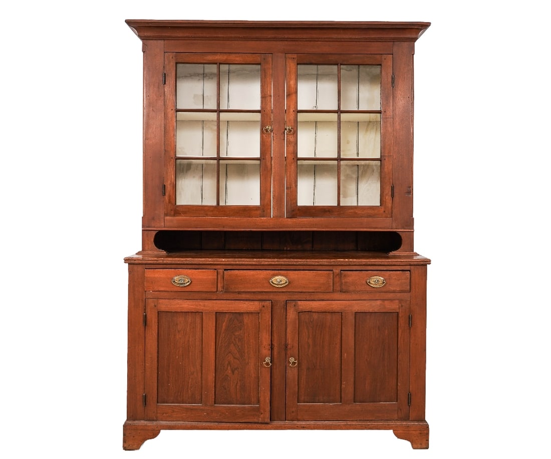 PENNSYLVANIA TWO-PIECE DUTCH CUPBOARD (1 of 9)