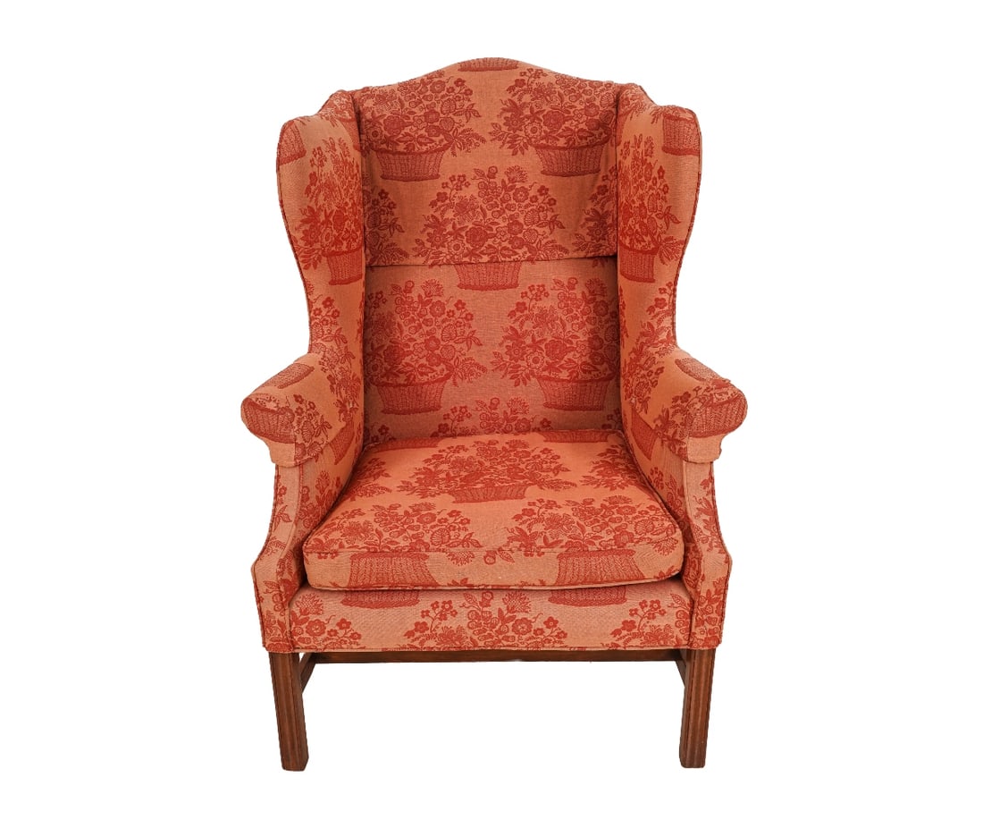 CHIPPENDALE STYLE WING CHAIR (1 of 11)