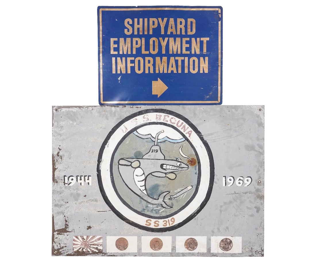 TWO METAL SIGNS (1 of 5)