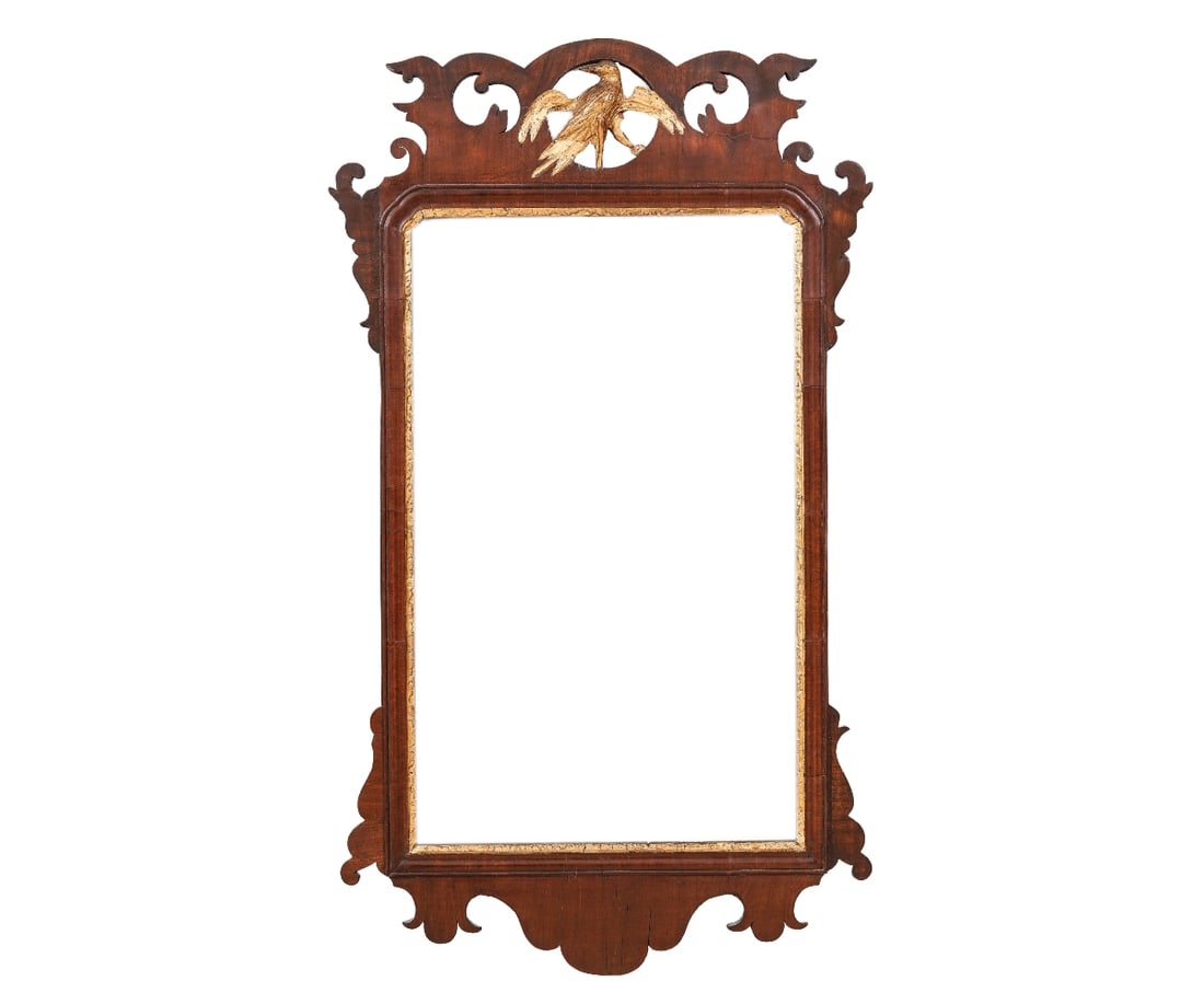 CHIPPENDALE MAHOGANY MIRROR (1 of 9)
