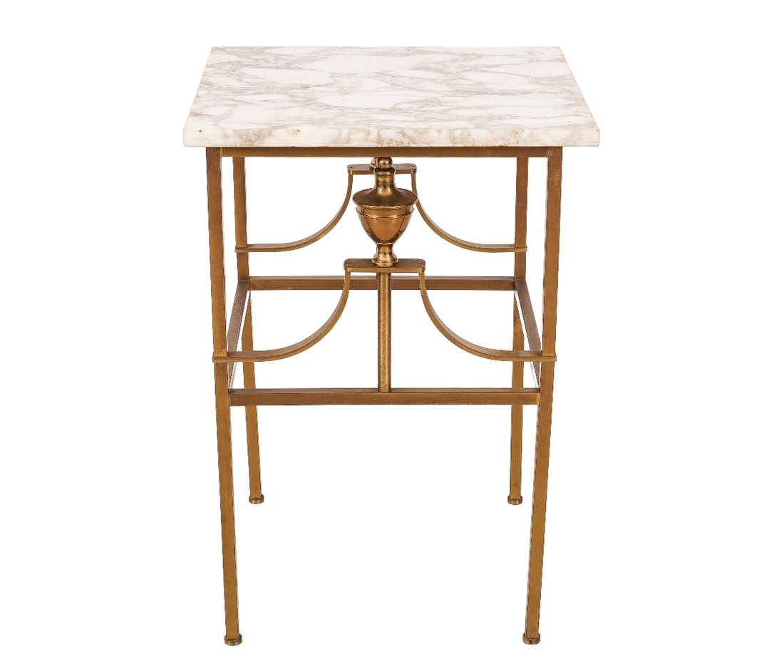 BRASS AND MARBLE TABLE (1 of 5)