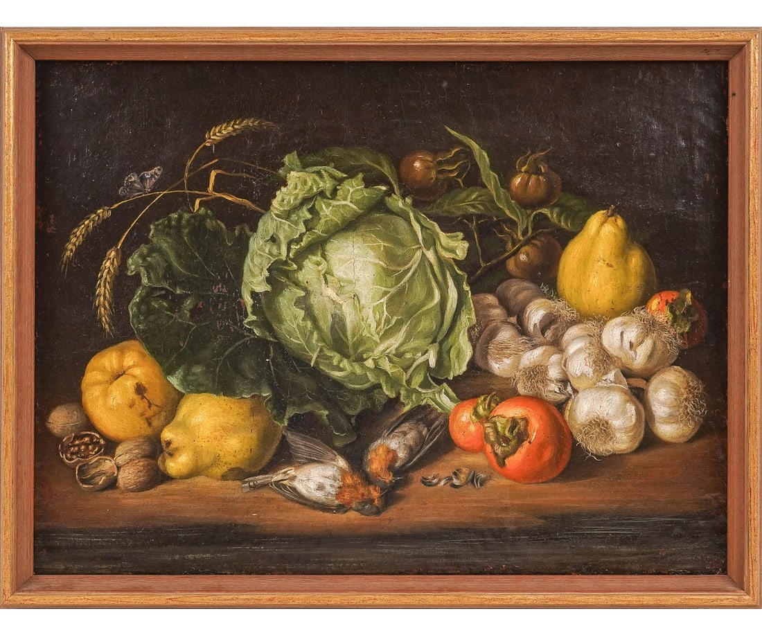 ENGLISH OIL ON CANVAS STILL LIFE (1 of 8)