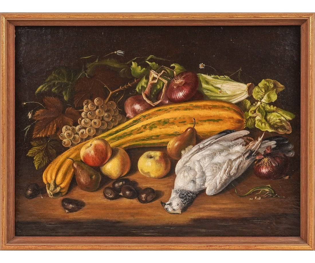 ENGLISH OIL ON CANVAS STILL LIFE (1 of 6)