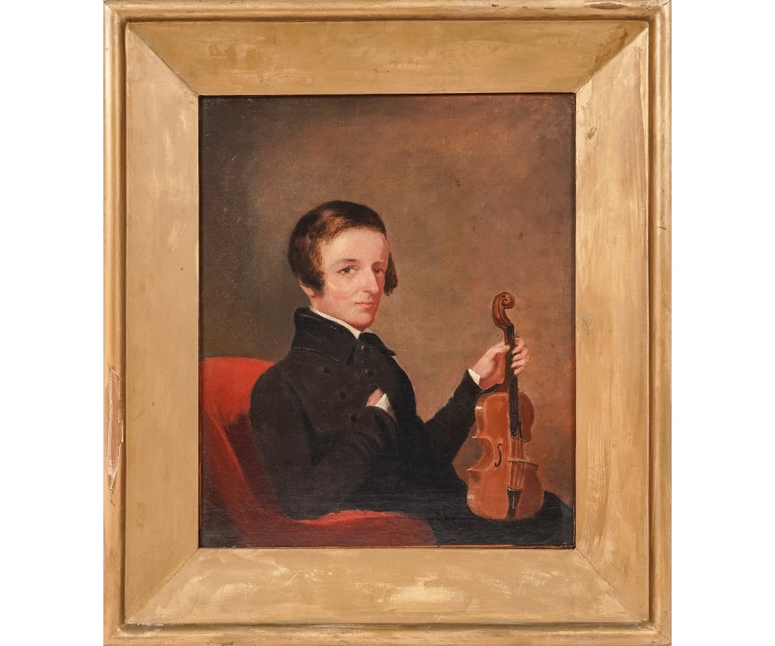 OIL ON CANVAS PORTRAIT OF VIOLINIST (1 of 7)