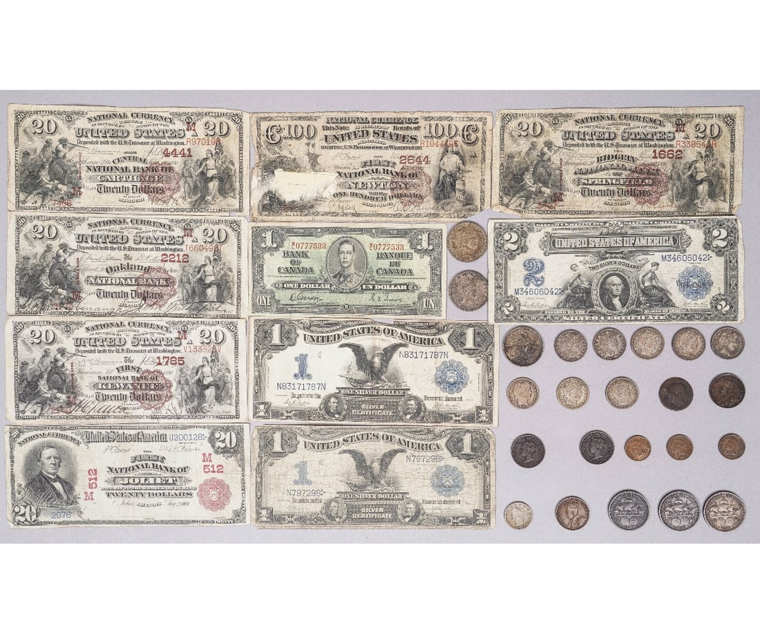 VINTAGE AMERICAN PAPER CURRENCY & SILVER (1 of 7)