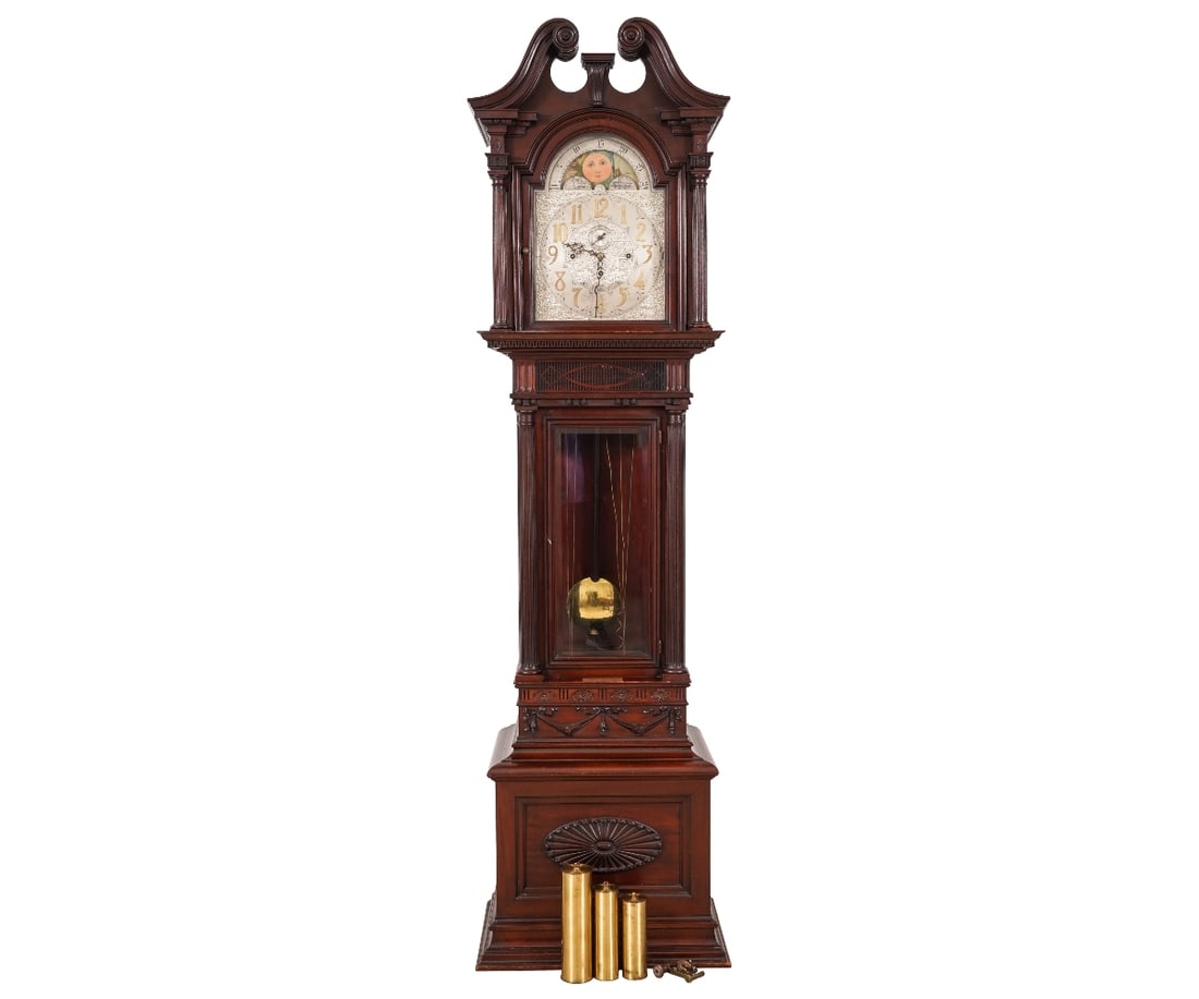 J.E. CALDWELL TALL CASE CLOCK (1 of 10)