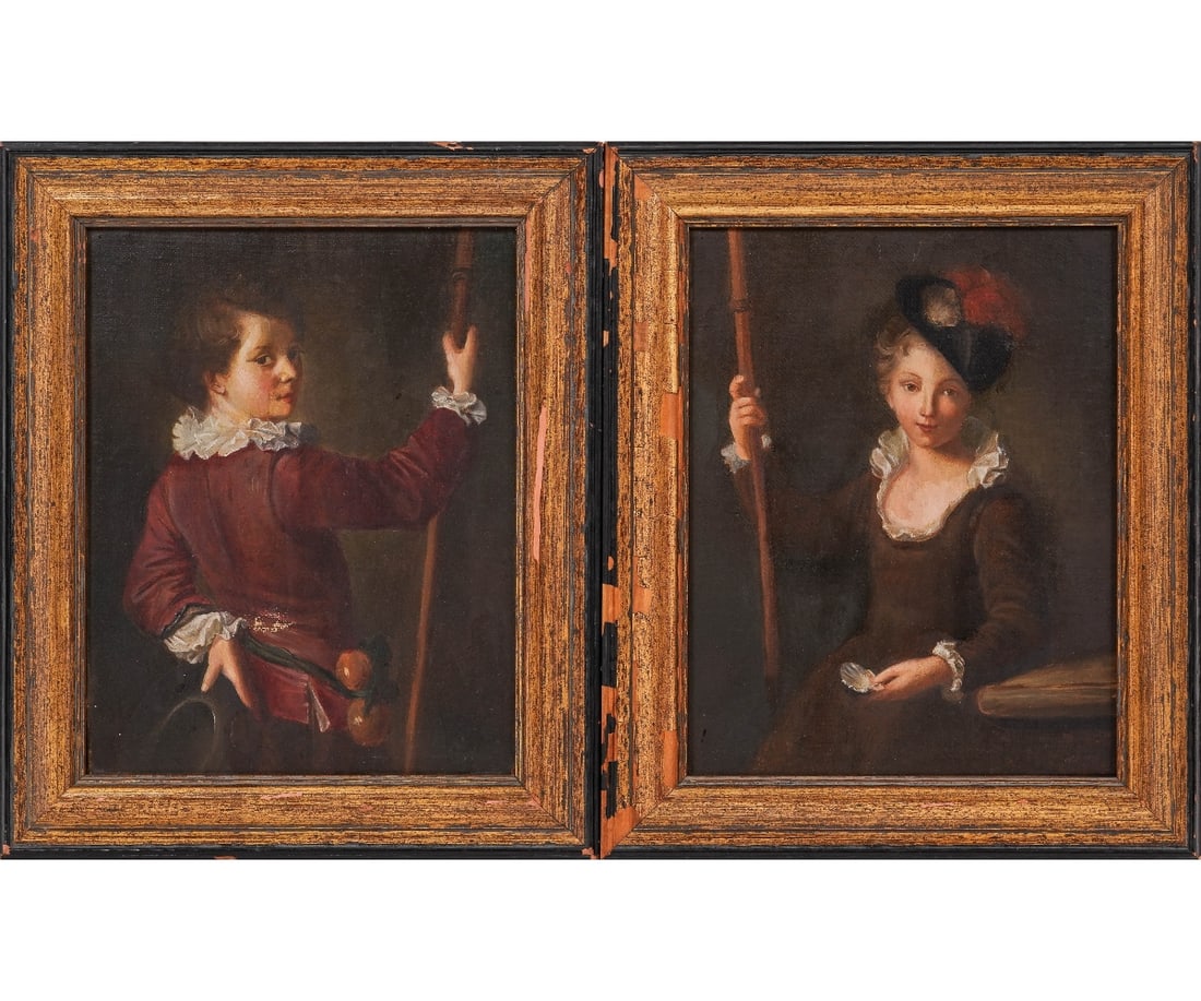 TWO OIL ON CANVAS PORTRAITS (1 of 7)