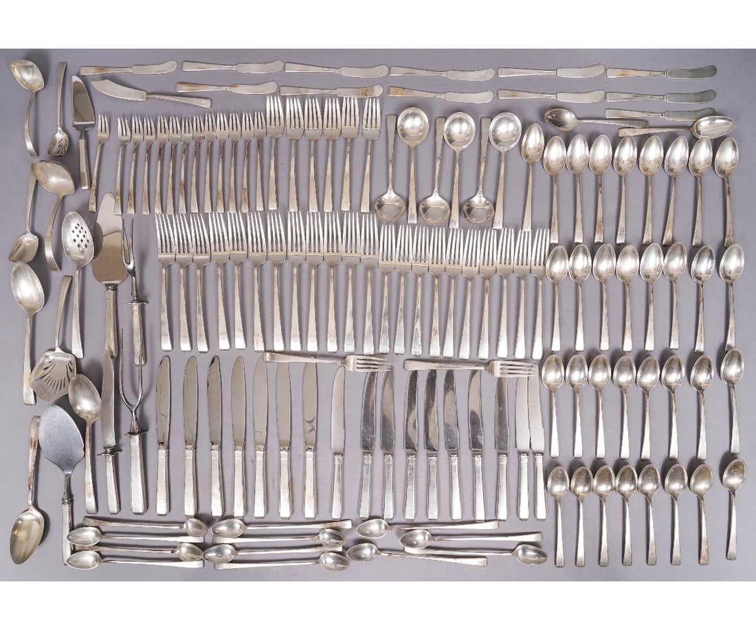 STERLING SILVER FLATWARE SERVICE (1 of 8)