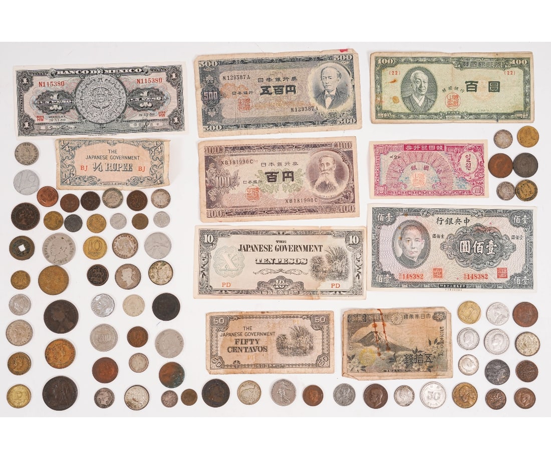 COLLECTION FOREIGN PAPER AND CURRENCY (1 of 3)