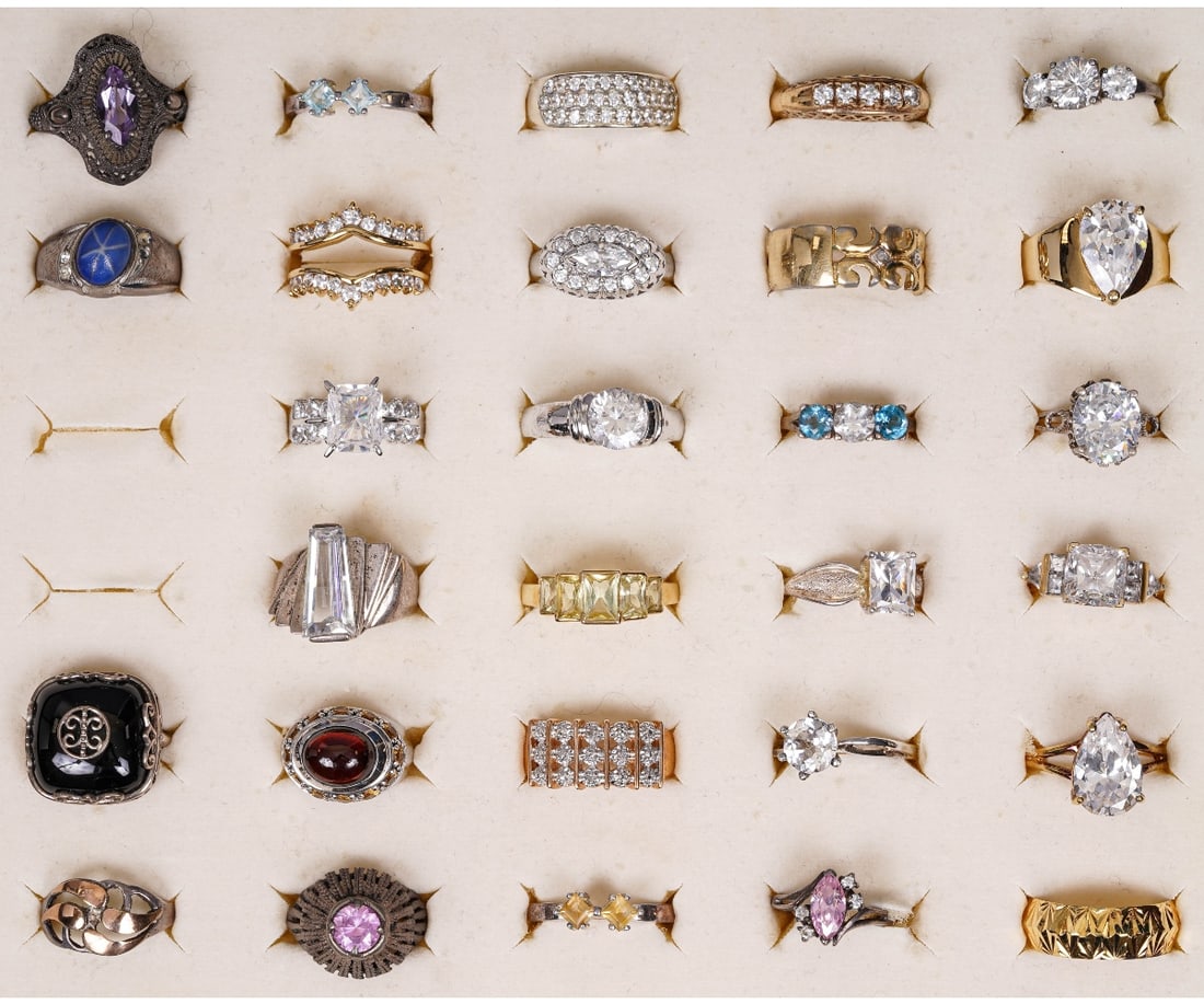 COLLECTION STERLING SILVER RINGS (1 of 10)