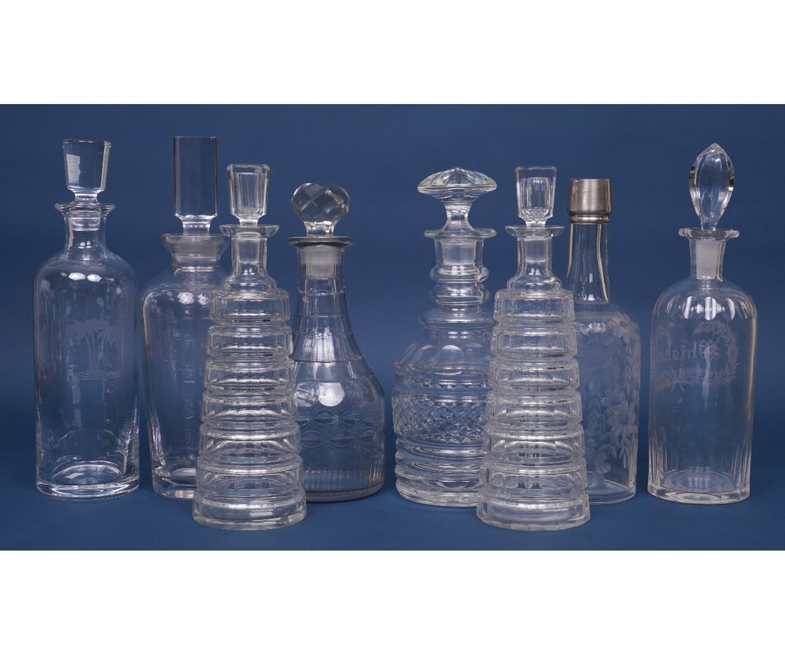CRYSTAL AND CUT GLASS DECANTERS (1 of 6)