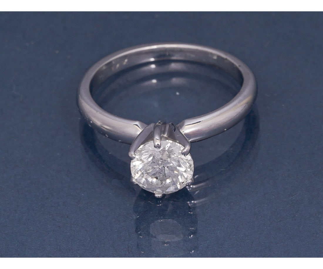 14K WHITE GOLD DIAMOND SOLITAIRE RING (1 of 10)