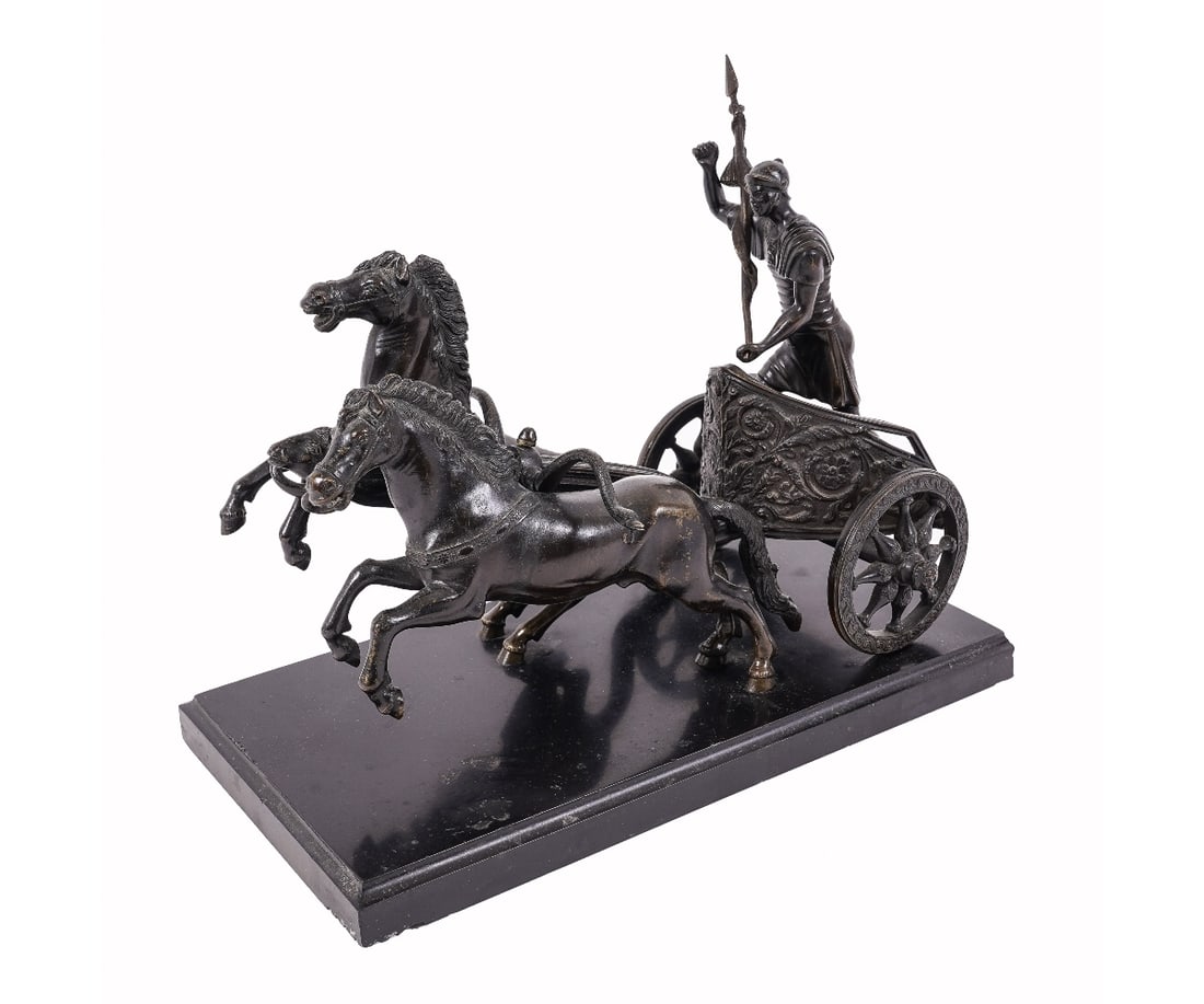 BRONZE ROMAN & CHARIOT (1 of 9)