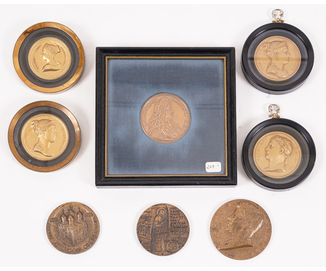 FRAMED BRONZE MEDALLIONS (1 of 5)