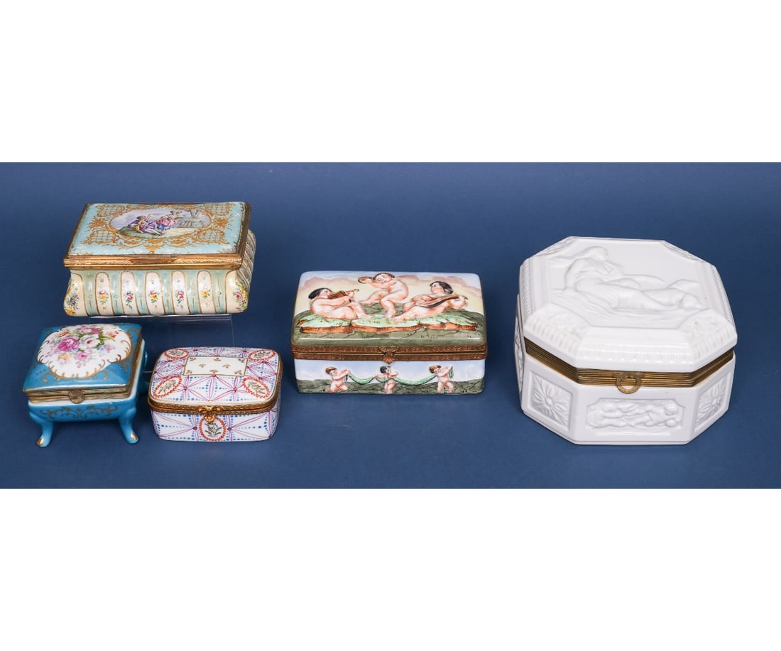 FRENCH PORCELAIN DRESSER BOXES (1 of 9)