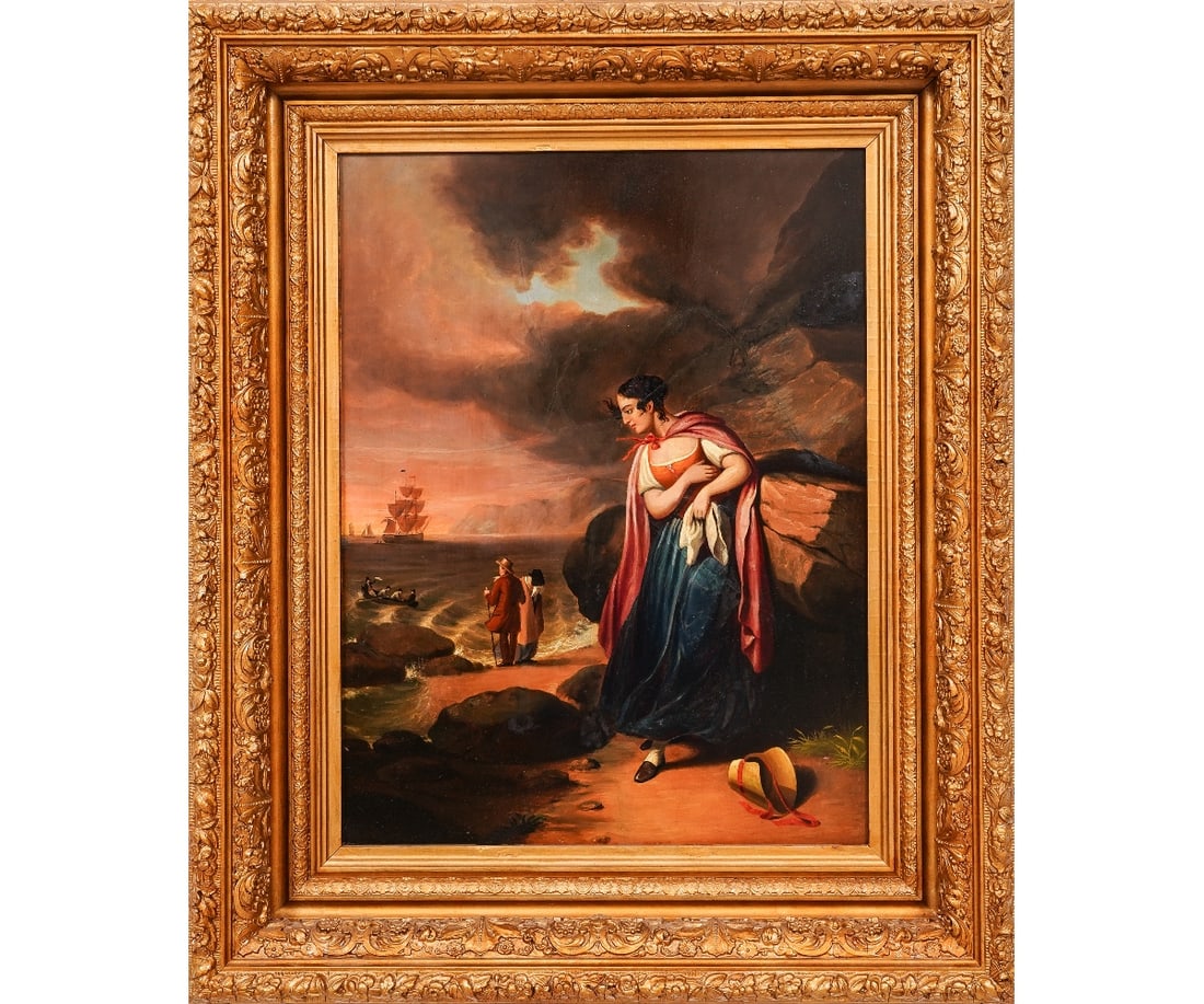 WOMAN & OCEAN SCENE PAINTING (1 of 8)