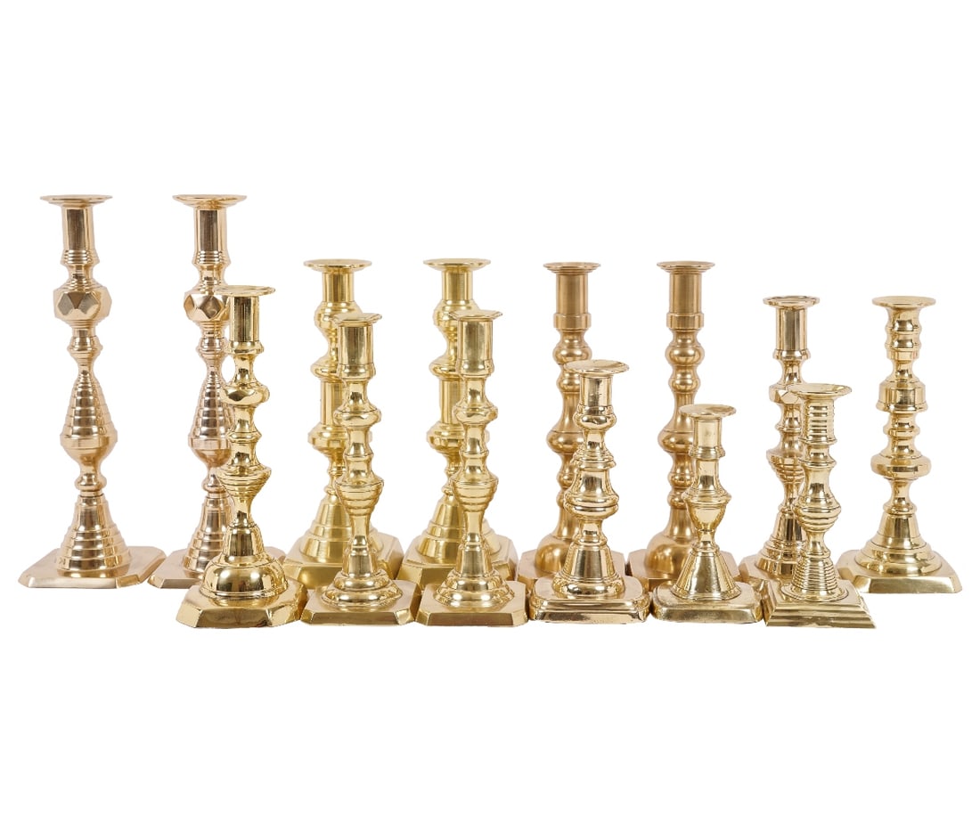 ENGLISH BRASS CANDLESTICKS (1 of 6)