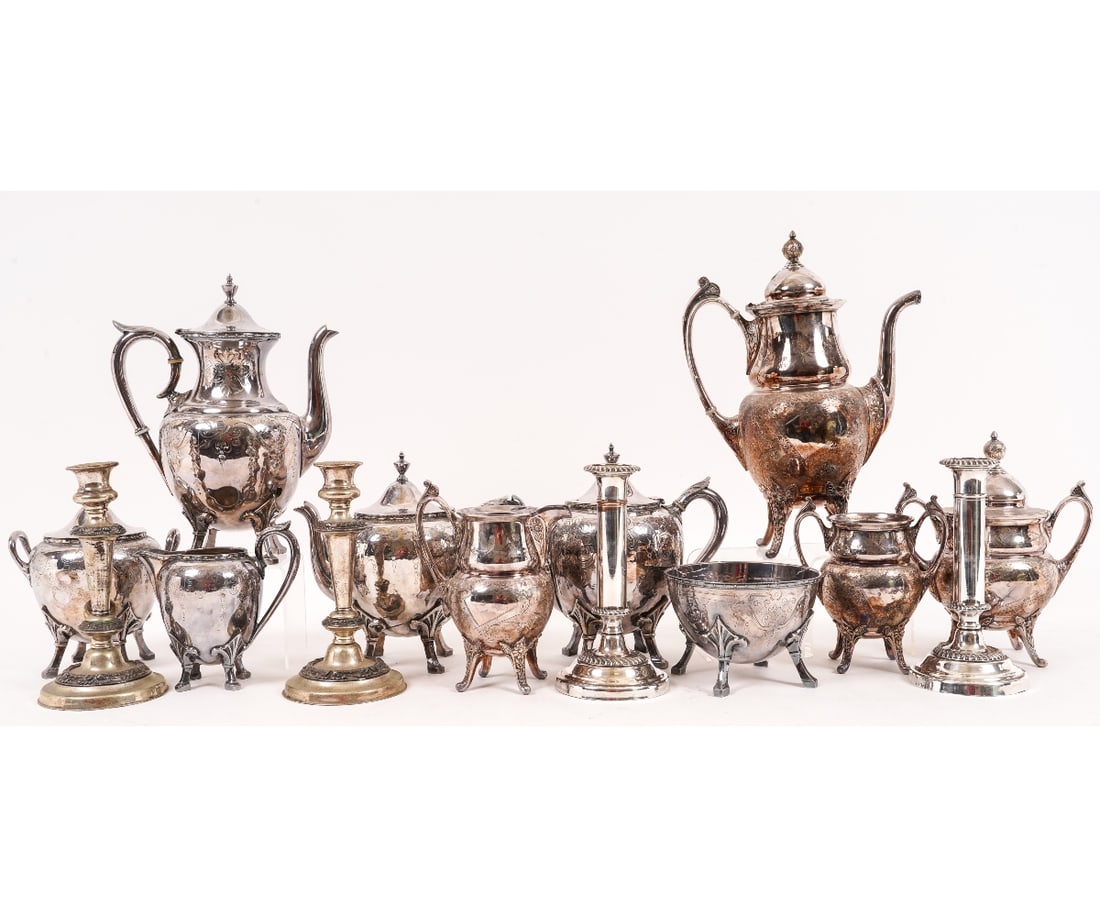 SILVER PLATE TEA SERVICE (1 of 7)