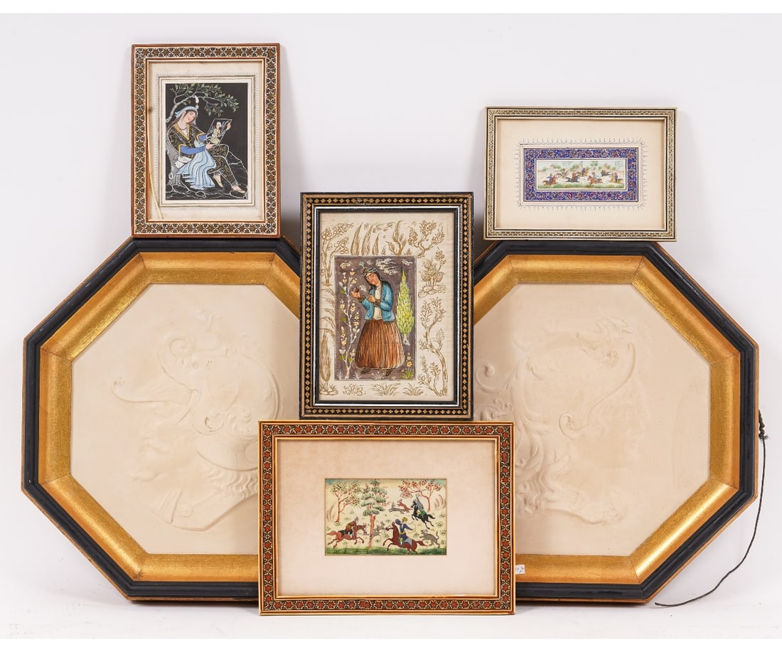 TWO PLASTER RELIEF PORTRAITS (1 of 8)