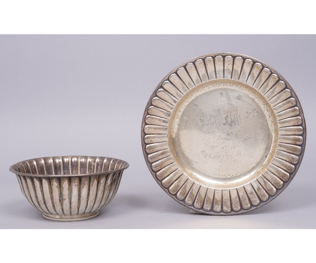 STERLING SILVER BOWL & PLATE (1 of 8)