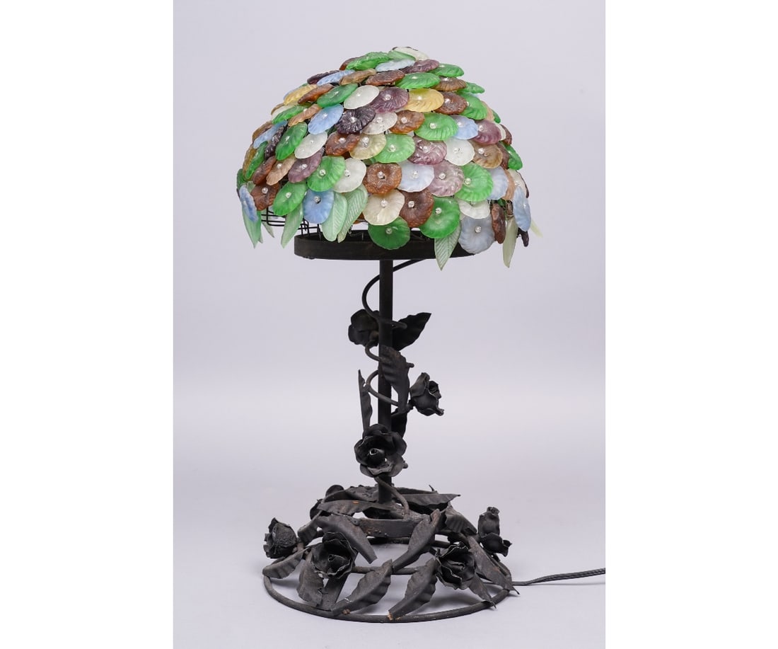 FRENCH WROUGHT IRON LAMP (1 of 7)