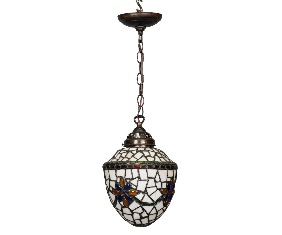 LEADED GLASS PENDANT LIGHT (1 of 5)
