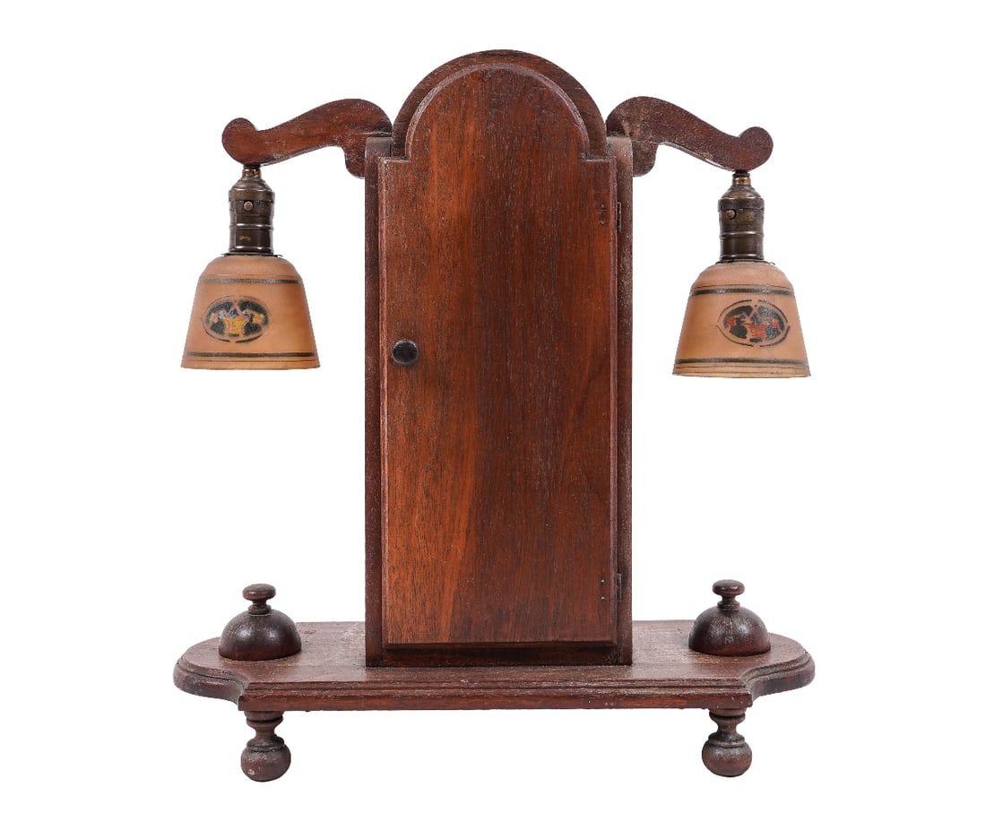 PARTNERS DESK MAHOGANY DESK LAMP (1 of 12)