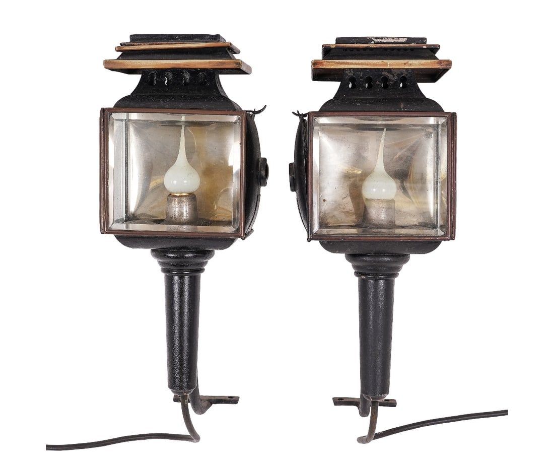 PAIR 19TH C. CARRIAGE LANTERNS (1 of 5)