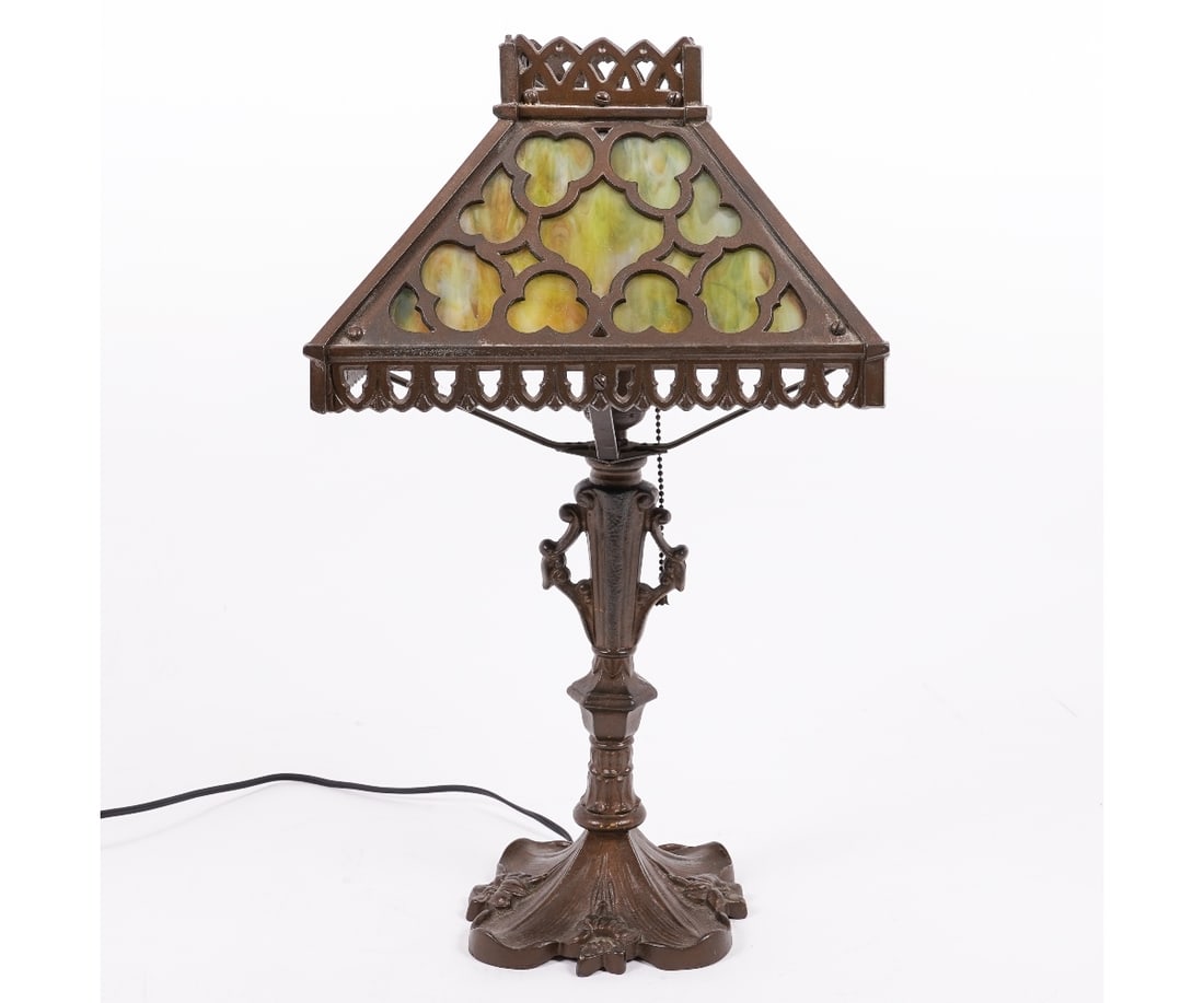 ART NOUVEAU IRON TABLE LAMP (1 of 6)