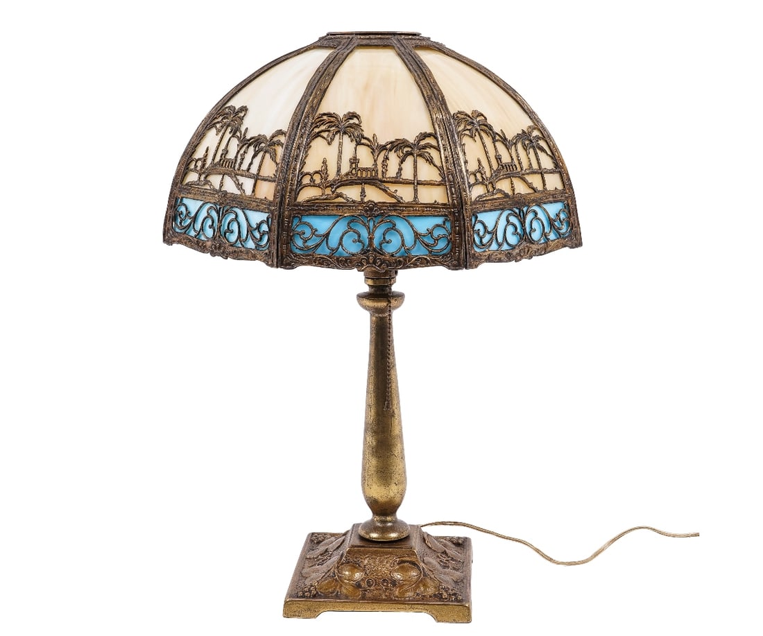 ART NOUVEAU BRASS LAMP (1 of 9)