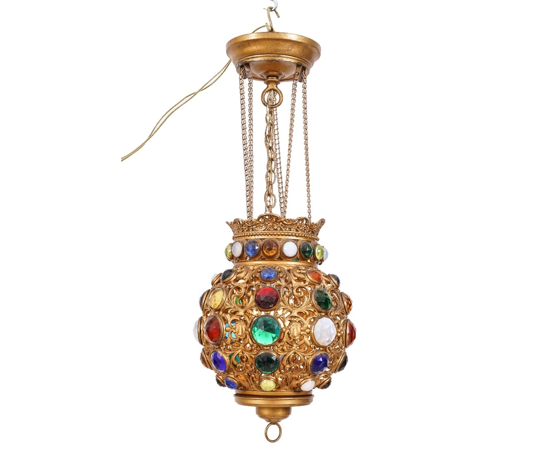 GLASS JEWELED BALL ACCENT LAMP (1 of 5)
